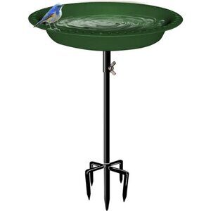 29 Inch Height Detachable Bird Bath with Metal Stake Stand, Birdbath Bowl Spa